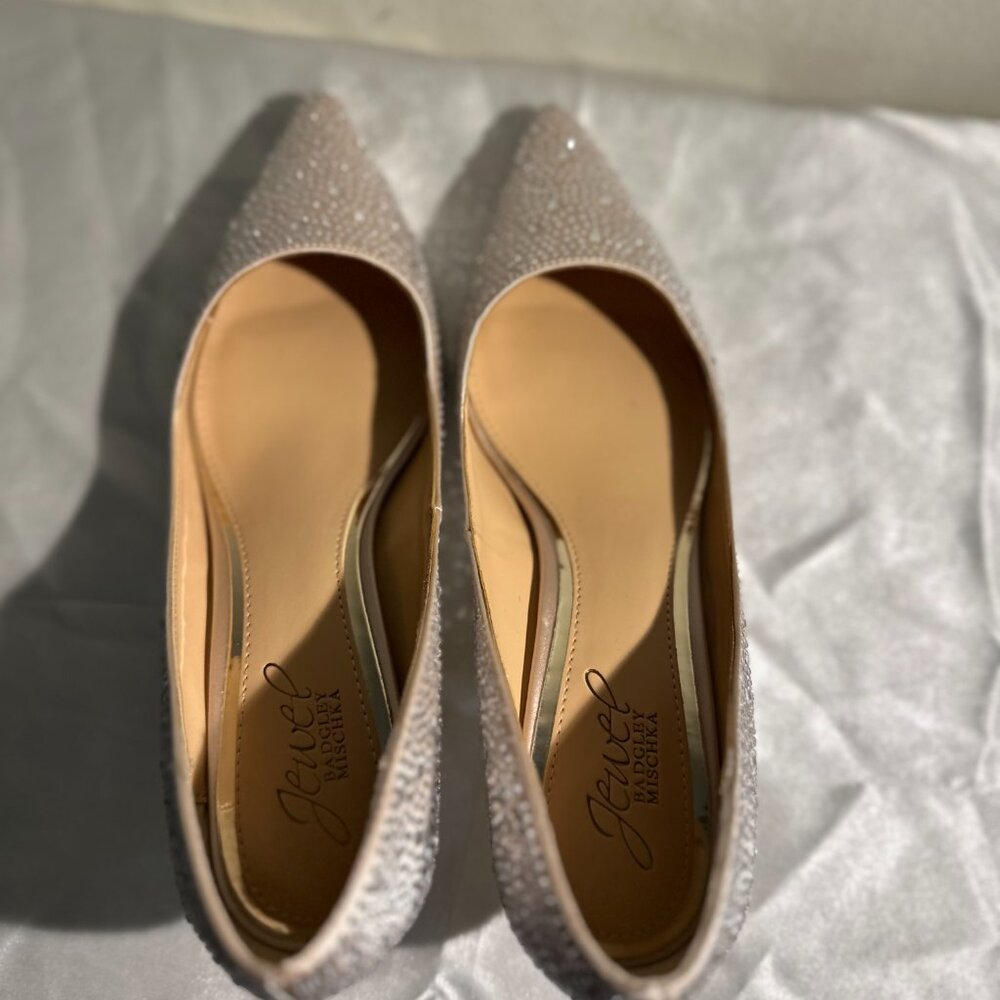 Jewel by Badgley Mischka Crystal Pointed Toe Heels - Picture 7 of 10